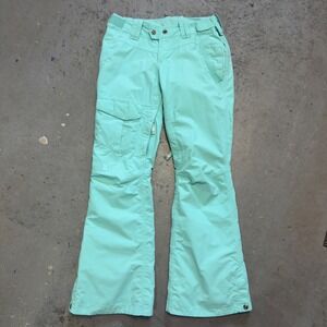 The North Face HyVent Snow Pants Womens Medium Mint Green Ski Snowboard Cargo